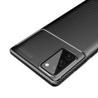 Силиконов гръб ТПУ Карбон за Samsung Galaxy Note 20 N980F черен